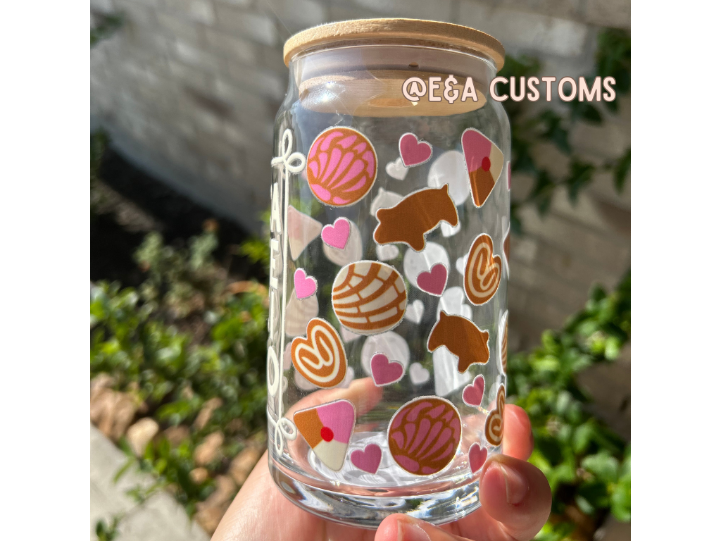 Cafecito & Pan Dulce Glass Can Cup